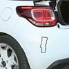 Sticker Décoration pour Citroën Portugal Continent Silhouette Contour