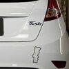 Portugal Continent Outline shape Ford Fiesta Decal