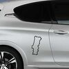Portugal Continent Outline shape Peugeot Decal