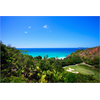 Sticker Deko Plage Tropicale et Terrain de golf à Seychelles