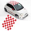 Kit Stickers Toit Auto Damiers Fiat 500 Abarth