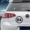 Sticker VW Golf departement 64 pyrenees atlantiques