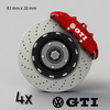 VW Volkswagen Golf GTI Logo brake decals set