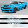 Kit Stickers Auto Bandes Bas de Caisse Chevrolet Camaro Racing