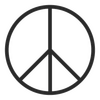 Sticker Peace and Love Logo 3