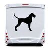 Sticker Wohnwagen/Wohnmobil Silhouette Hund