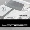 Mitsubishi Lancer car hood decal strip