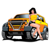 Pinup 4x4 decal