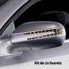 Luxemburg car rear-view mirror stripes decals set
