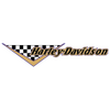 Sticker Harley Davidson logo ancien en damier ★