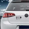 Sticker VW Golf Déco Fleurs 2