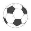 Sticker Karbon Ballon Football