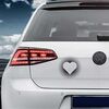 Sticker VW Golf Deko Herz Gestreift