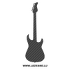 Sticker Carbone Deco Guitar Electrique
