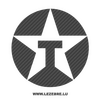 Texaco Logo Carbon Decal 4