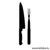 Sticker Couteau et fourchette a viande