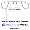 T-Shirt Faire l'amour à ma femme parodie Facebook