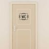 Vintage WC Door decorative Decal