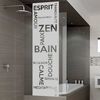 Bain Zen shower door decal