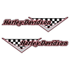 Set of 2 Harley Davidson V checkered logo tank decals