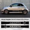 Fiat Abarth car decals stripes