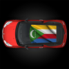 Comoros flag car roof sticker