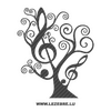 Floral Tree Treble Clef Carbon Decal