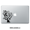 Sticker Macbook Violinschlüssel Blumen