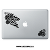 Sticker Macbook Blumen Kreise Design