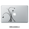 Sticker Macbook Swirls Plants Design
