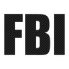 Sticker Carbone FBI Logo