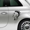 Sticker Fiat 500 Fille Punk
