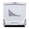 Design flowers Camping Car Decal