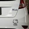Seated Hello Kitty Ford Fiesta Decal