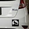 Wolf howling at the moon Ford Fiesta Decal