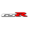 Sticker Suzuki GSR logo (Schwarz, Weiß und Rot)