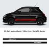 Kit stickers bandes Fiat 500 Abarth