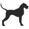 Schablone Silhouette Hund