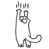 Sticker Simon's Cat, autocollant Chat Griffes