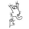 Decal Sticker Simon's Cat Kitty Claws