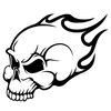 Sticker Skull Flames Decal