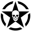 Sticker US ARMY STAR Decal Skull
