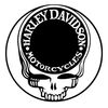 Aufkleber Sticker Harley Davidson Motorcycles auf Skull