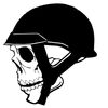 Skull With Helmet Decal