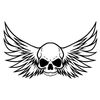 Skull With Wings Decal
