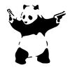 Aufkleber Banksy - Panda