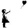 Aufkleber Banksy - Girl Ballon