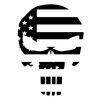 Sticker Punisher Drapeau USA