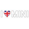 I Love Mini English Flag Color Decal