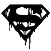 Sticker Superman Sanglant